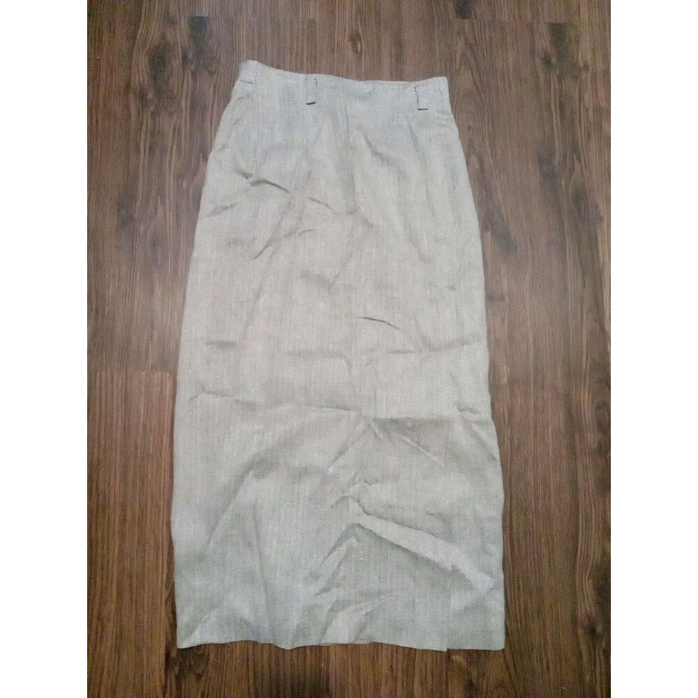 Talbots Maxi Skirt Womens Size 8 Dry Clean Only Rayon Silk Blend black gray